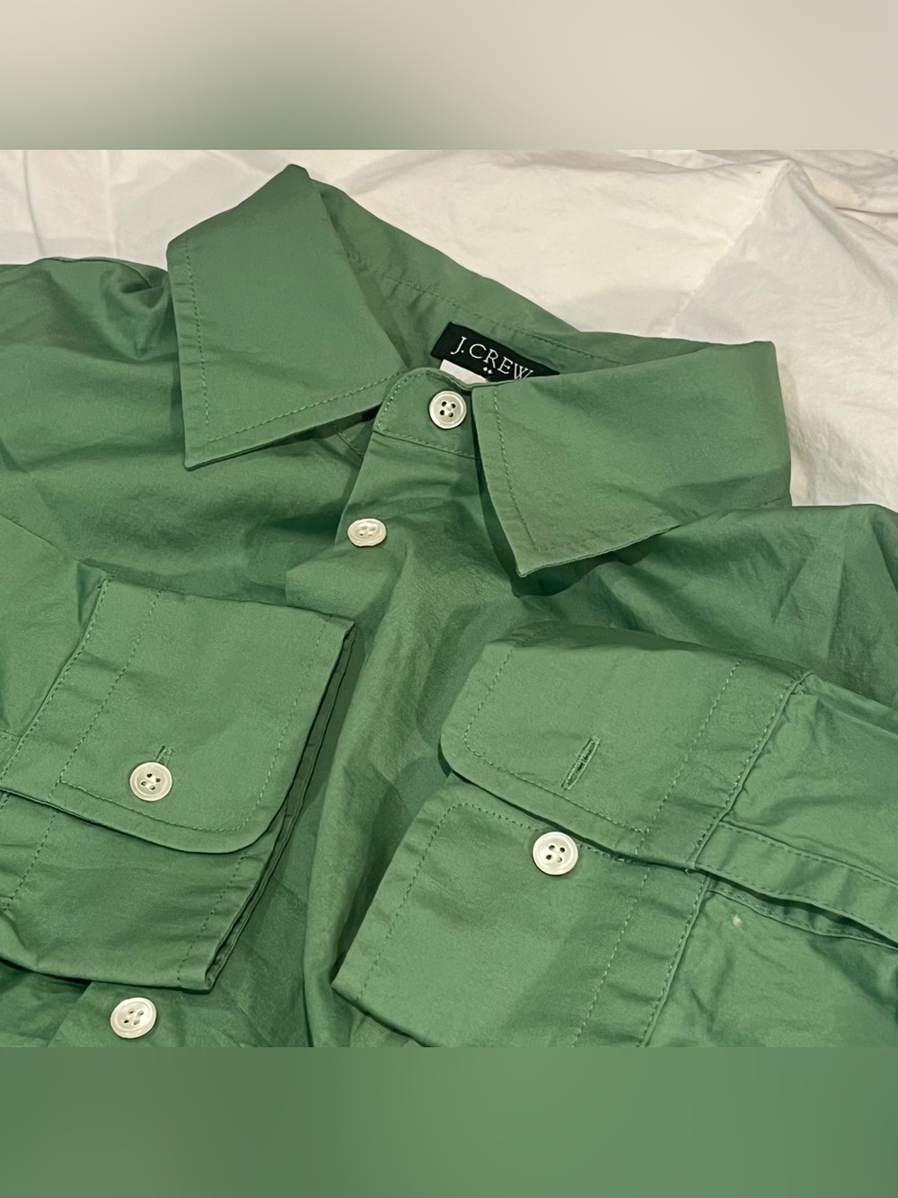 J.Crew Green Long Sleeve Button Up